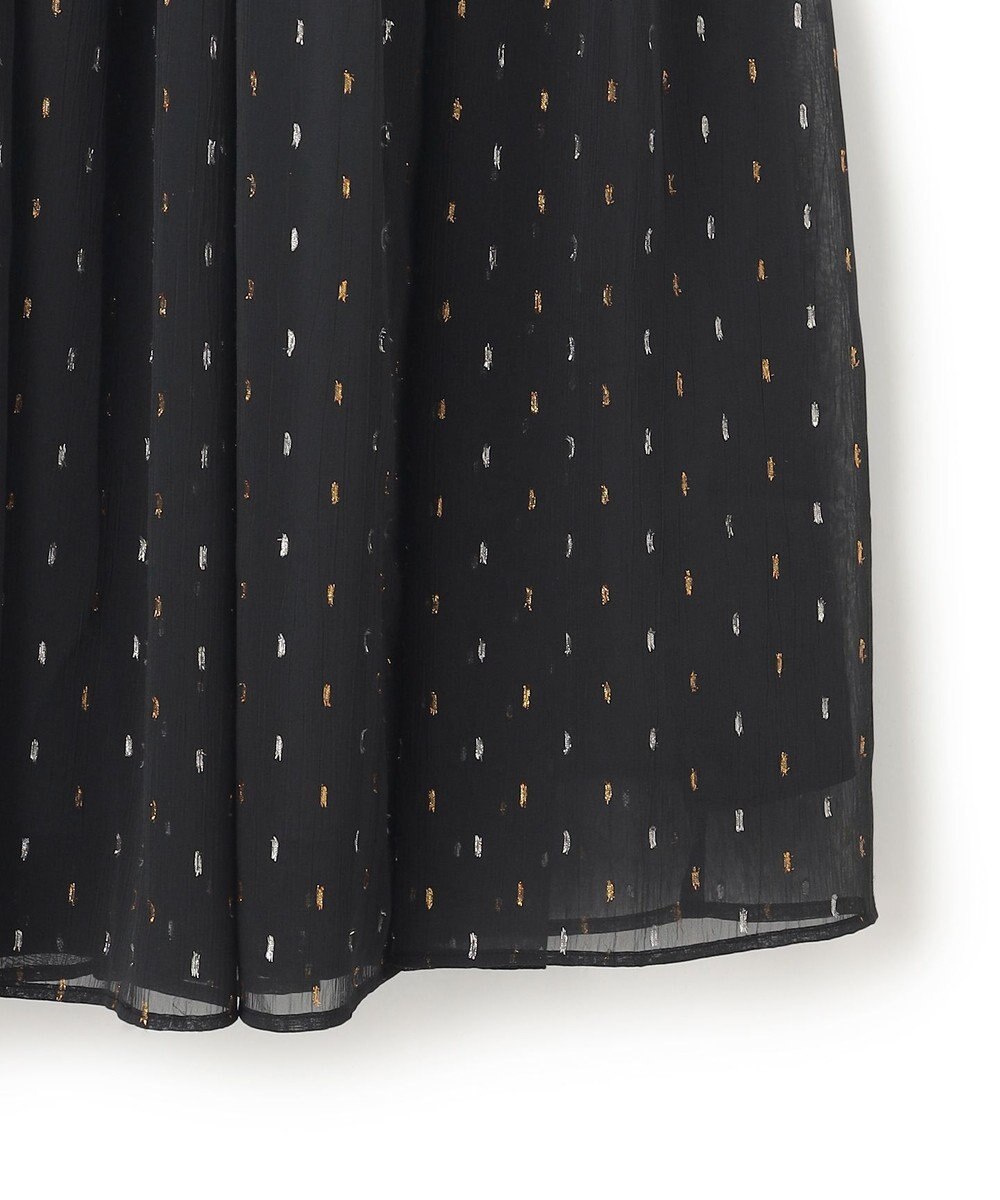 UNFILO ラメリンクルシフォン スカート 