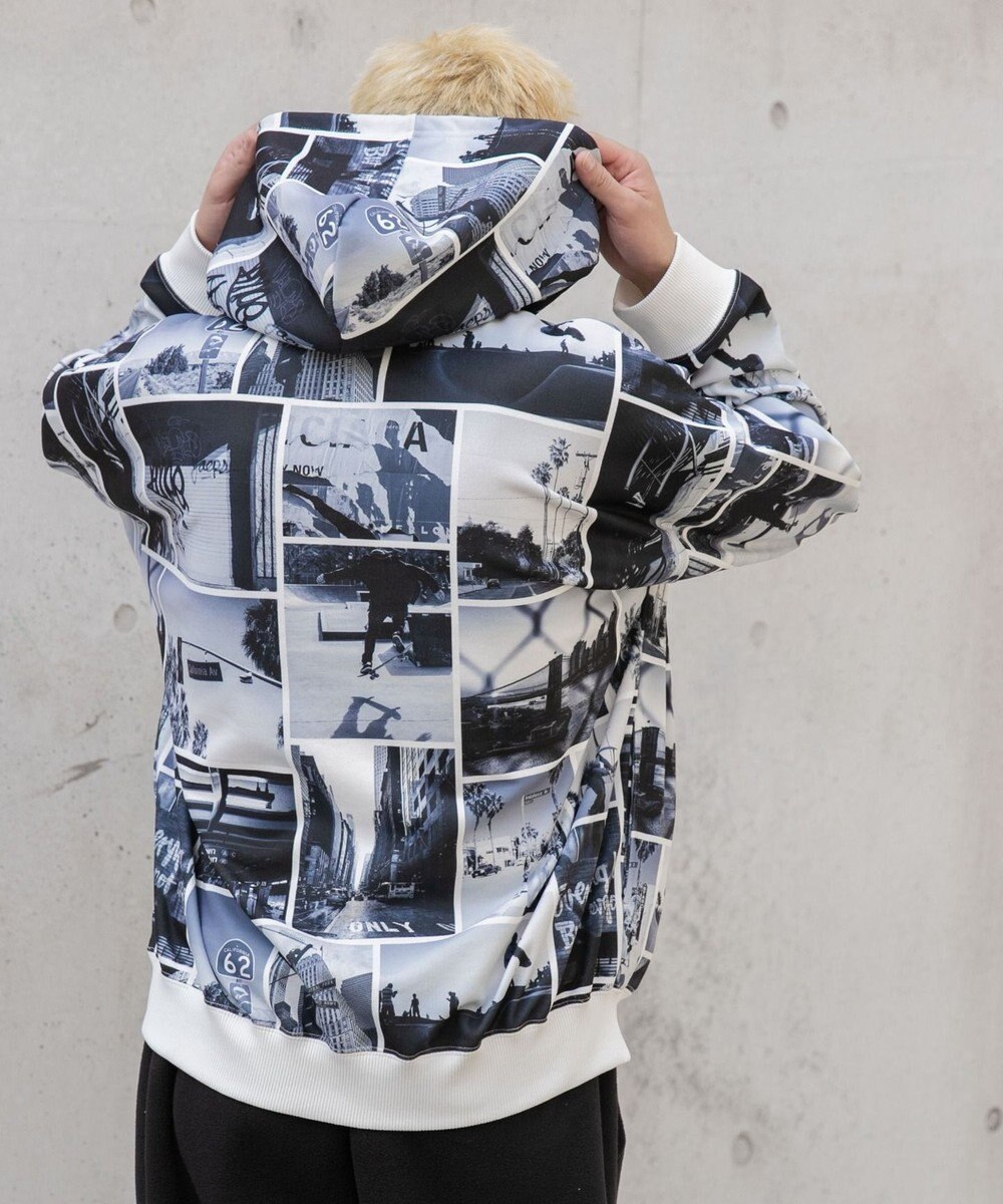 WEGO 総柄BIGプルパーカー 