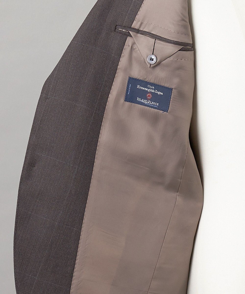 GOTAIRIKU 【ZEGNA/ゼニア】ISLANDFLEECE/アイランドフリース 3ピーススーツ（ブラウン×格子） 