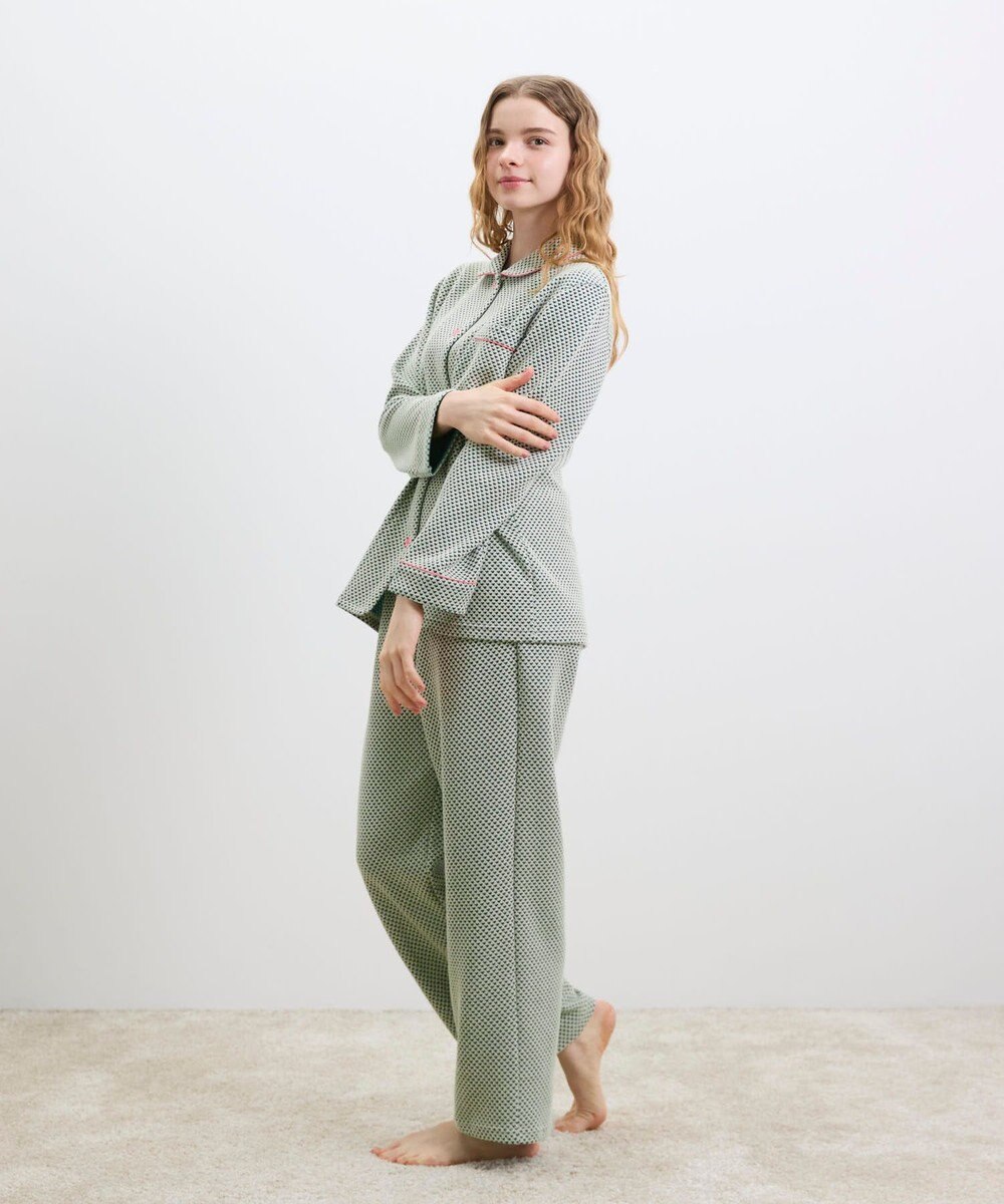 une nana cool 【綿混】丸襟ぽこぽこNew Yearパジャマ 