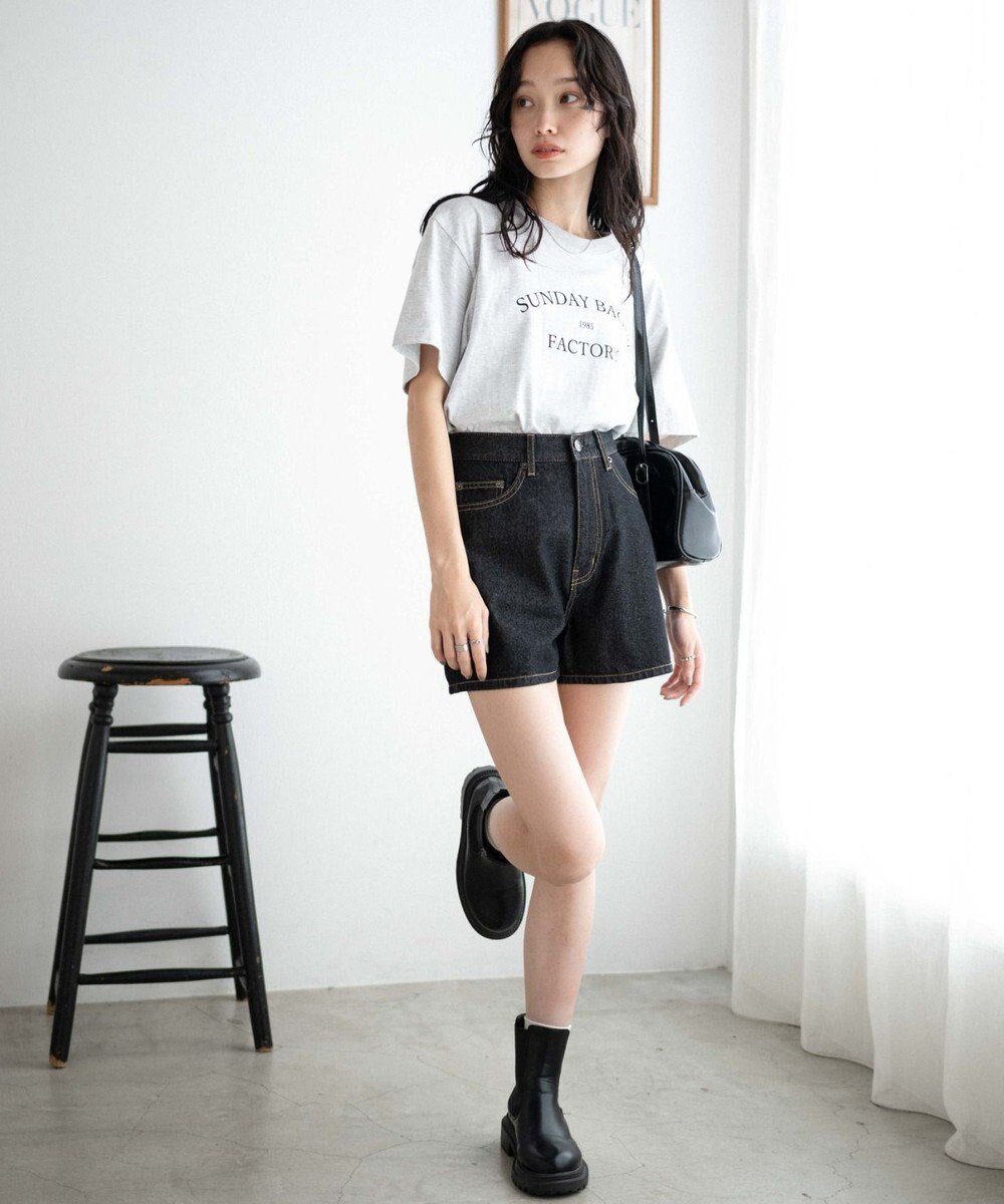 WEGO デニム台形ショートパンツ 