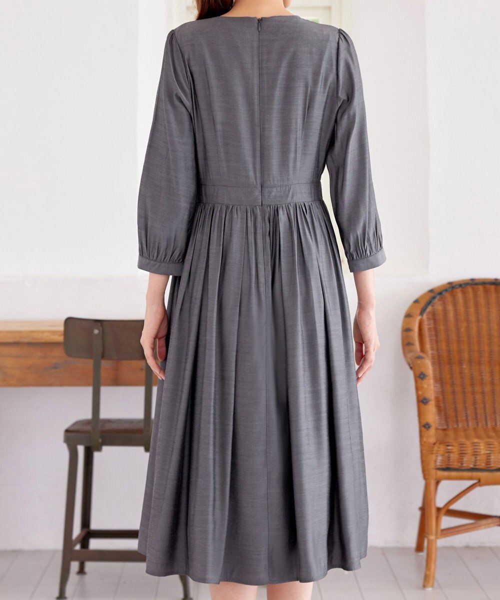 Tiaclasse L 【洗える】レース切替ワンピース 