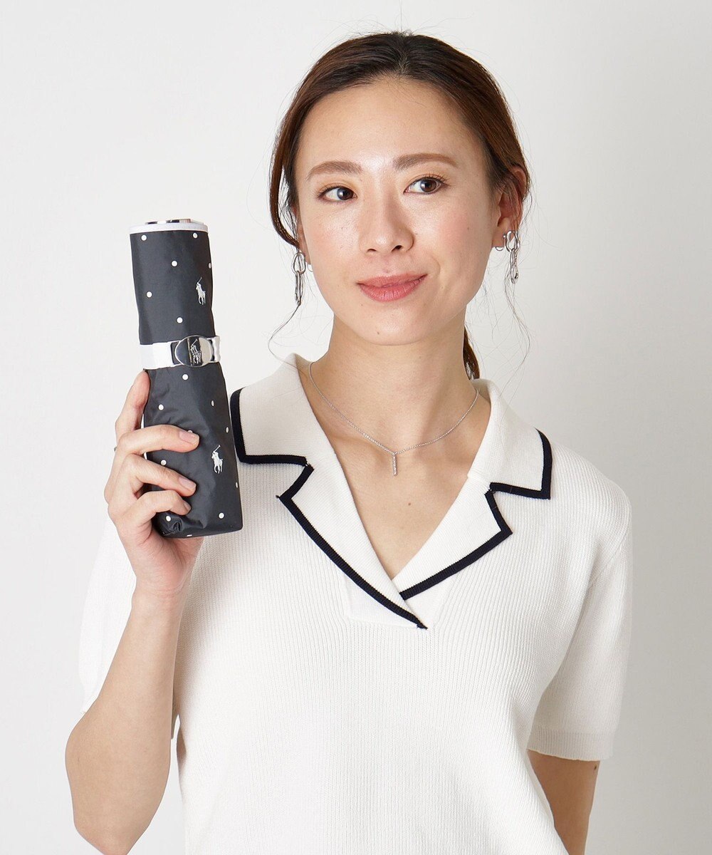 MOONBAT POLO RALPH LAUREN（ポロ ラルフローレン）晴雨兼用日傘 ドット 遮光率100% 遮熱 遮熱 UV 