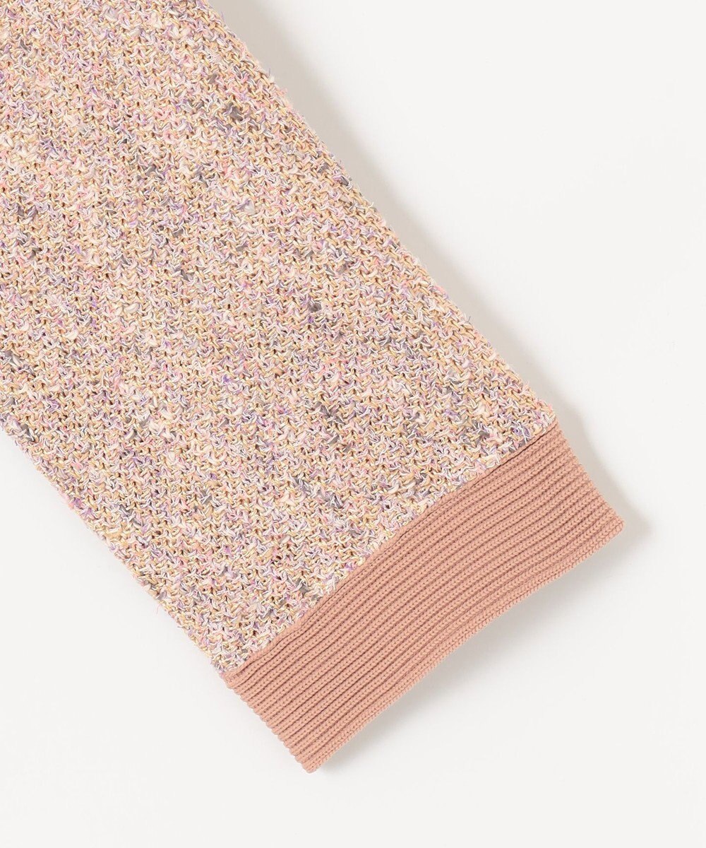 自由区 【XSサイズ～/洗える】カラーミックスツイード ニットカーディガン 