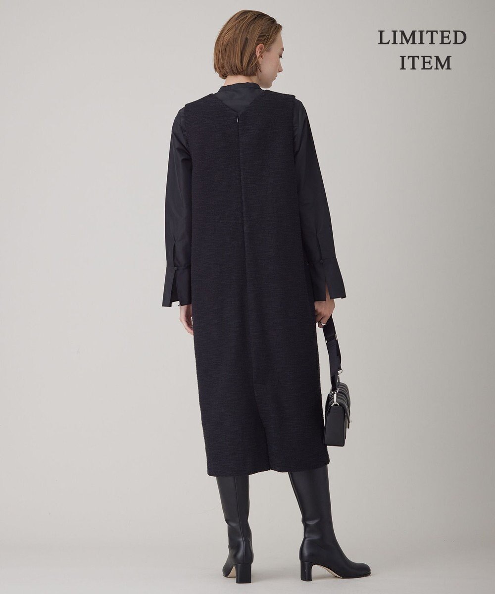 ICB L 【WEB限定・洗える】 ツイードインレイ ジャンパースカート ワンピース 