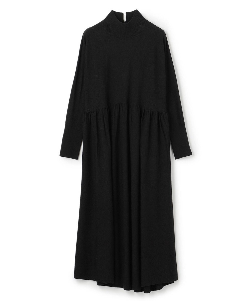 UNFILO ハイネックギャザーワンピース 