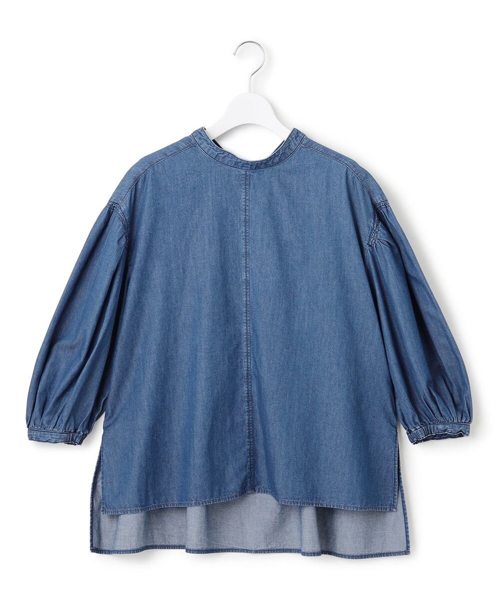 23区 【SLOW/一部店舗限定】ライトオンス デニム バックリボン ブラウス 