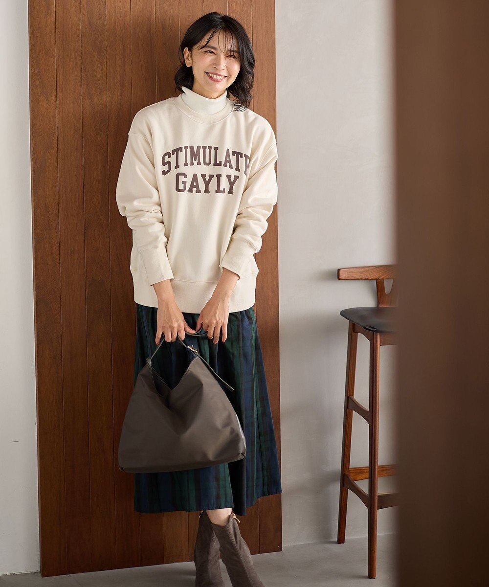 ANY 【ウエストゴム】ビックチェックタフタスカート 