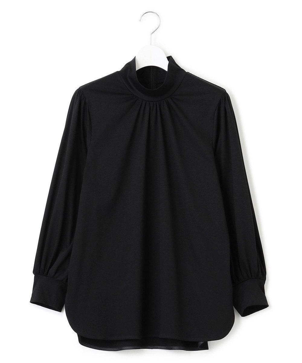 23区 S 【洗える】ハイネック フォルム ロングTシャツ 