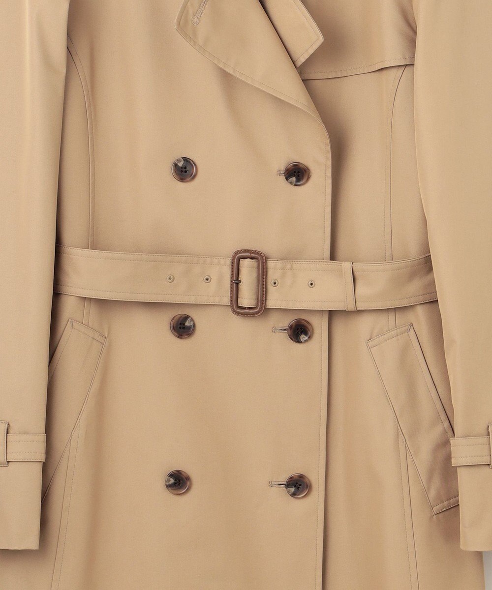 23区 コットンポリエステルギャバジン ロング トレンチコート 