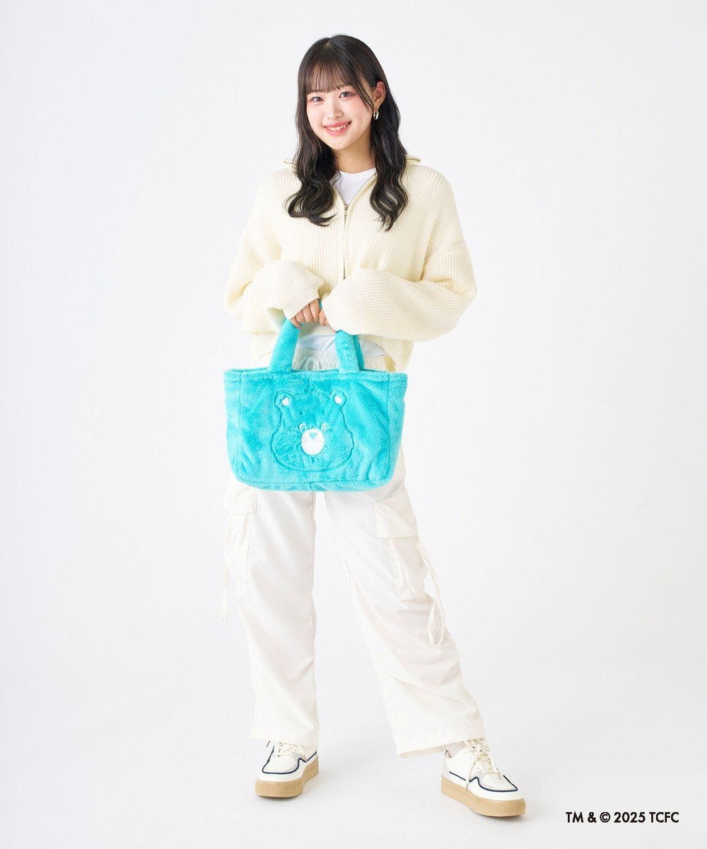 MOONBAT Care Bears(ケアベア) フェイクファーバッグ A4サイズ 手洗い可能 