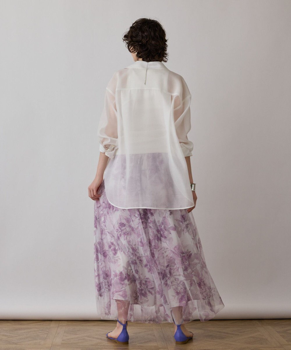 GRACE CONTINENTAL シャドーフラワープリントスカート 