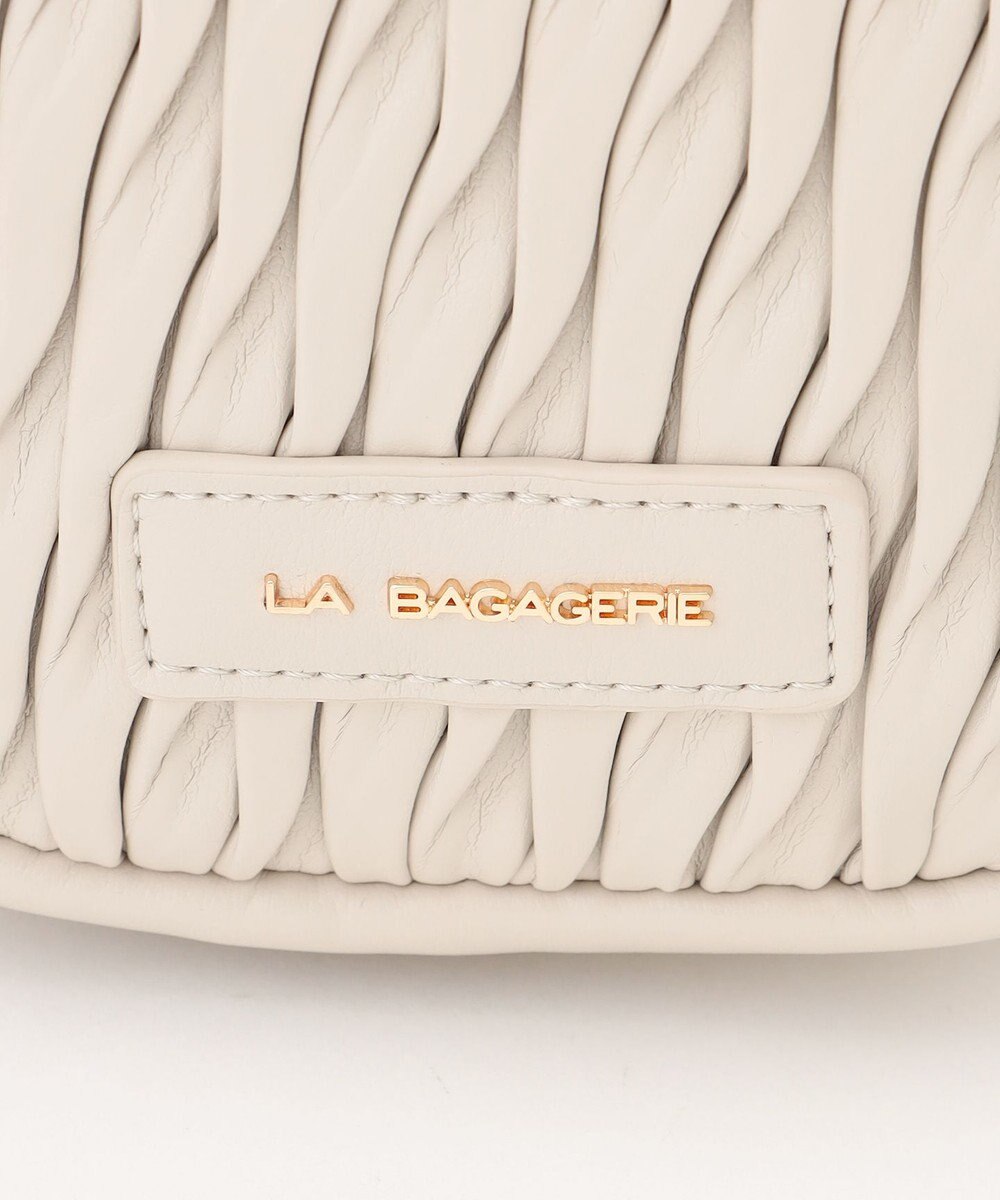 LA BAGAGERIE ランダムプリーツショルダーバッグ タテ 