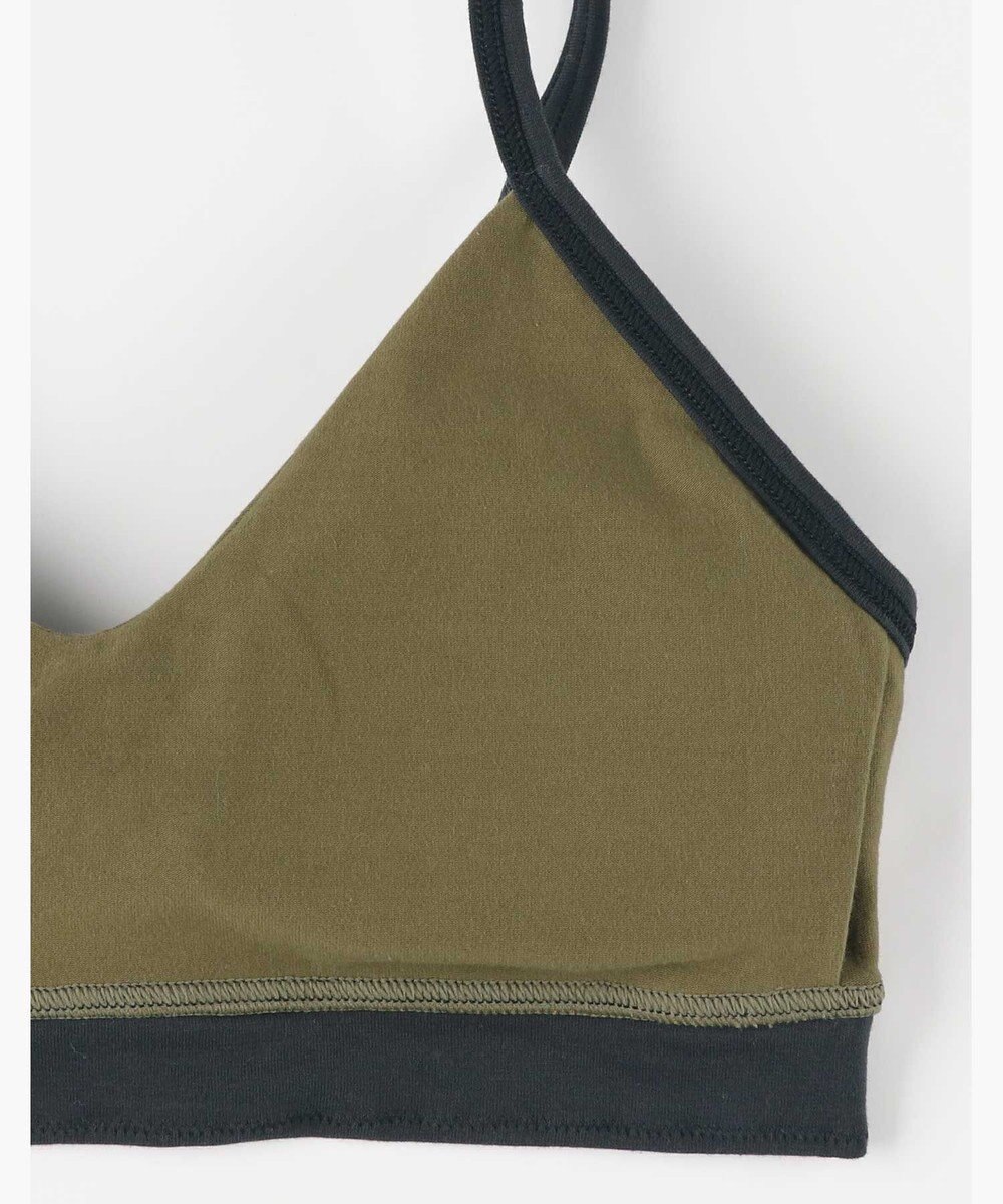 une nana cool 綿ベア天竺 カラーブロッキング ノンワイヤーブラジャー 