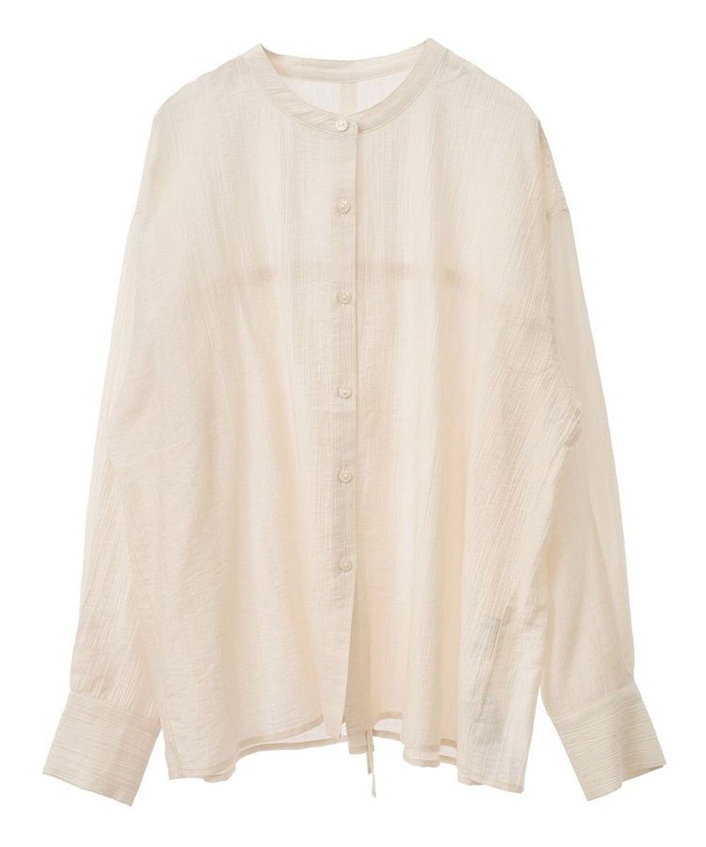 Green Parks バックシャンバンドカラーシャツ 