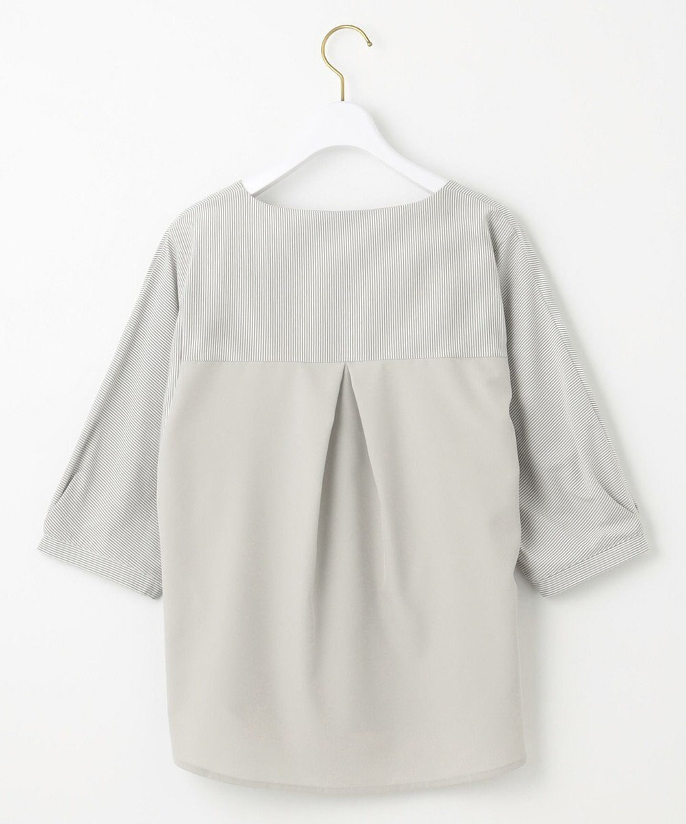 ANY SIS S 【洗える】シルケットストライプドルマン カットソー 