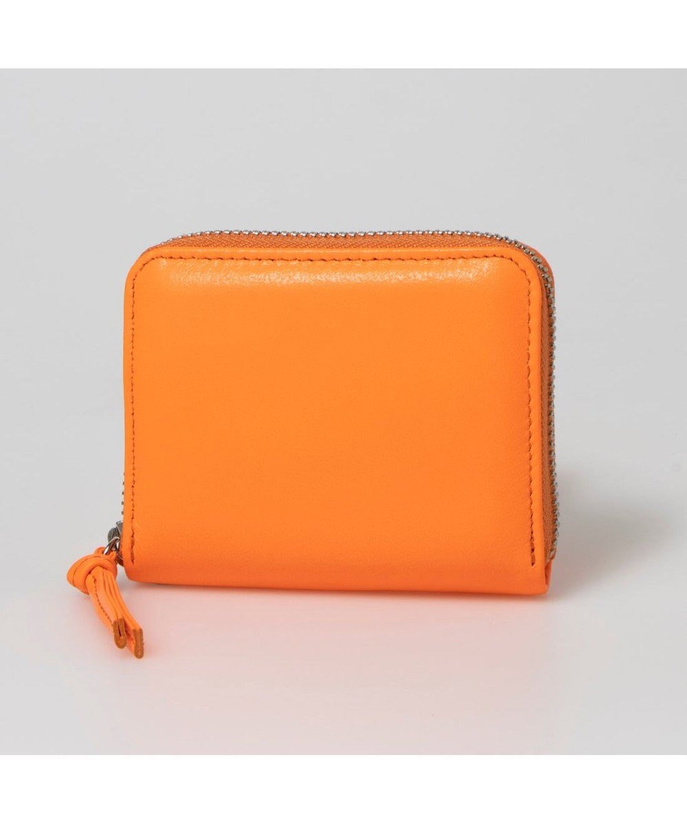 UNBILLION ペルケ perche / 蛍光レザーストラップ付き・ジャバラカードウォレット 