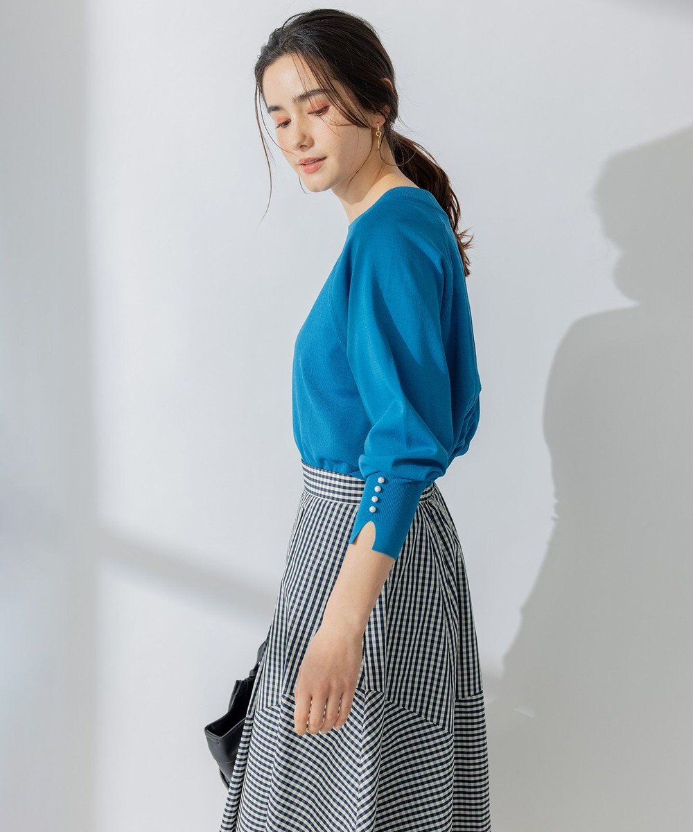 組曲 S 【パールボタン付】ブーケカラーリラクシー ニット 