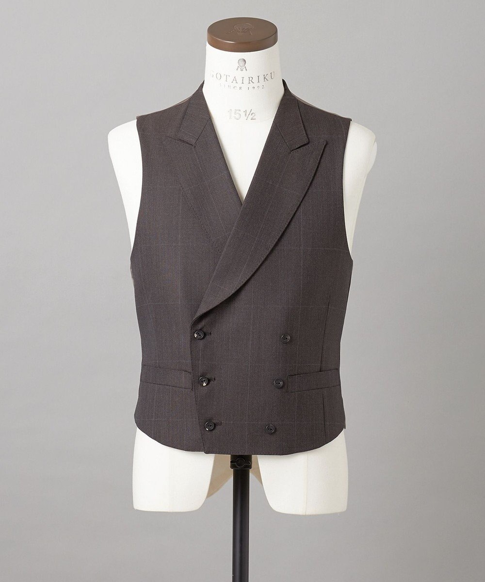 GOTAIRIKU 【ZEGNA/ゼニア】ISLANDFLEECE/アイランドフリース 3ピーススーツ（ブラウン×格子） 