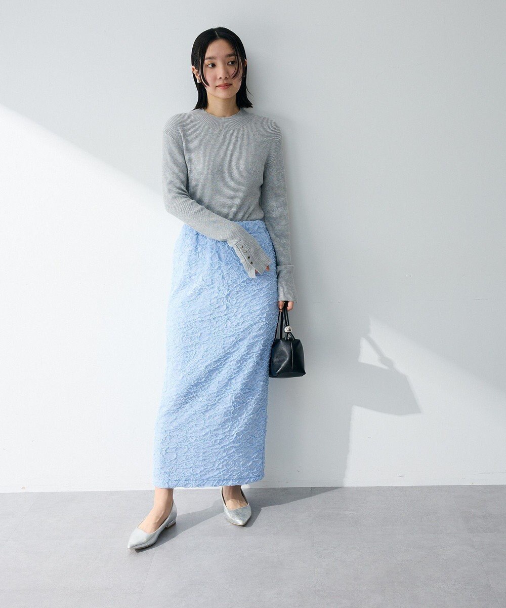 Green Parks 袖口金釦リブニットプルオーバー 