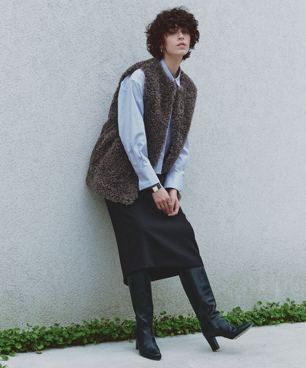 UNFILO 【抗菌防臭】イージーケア クロップド シャツ 