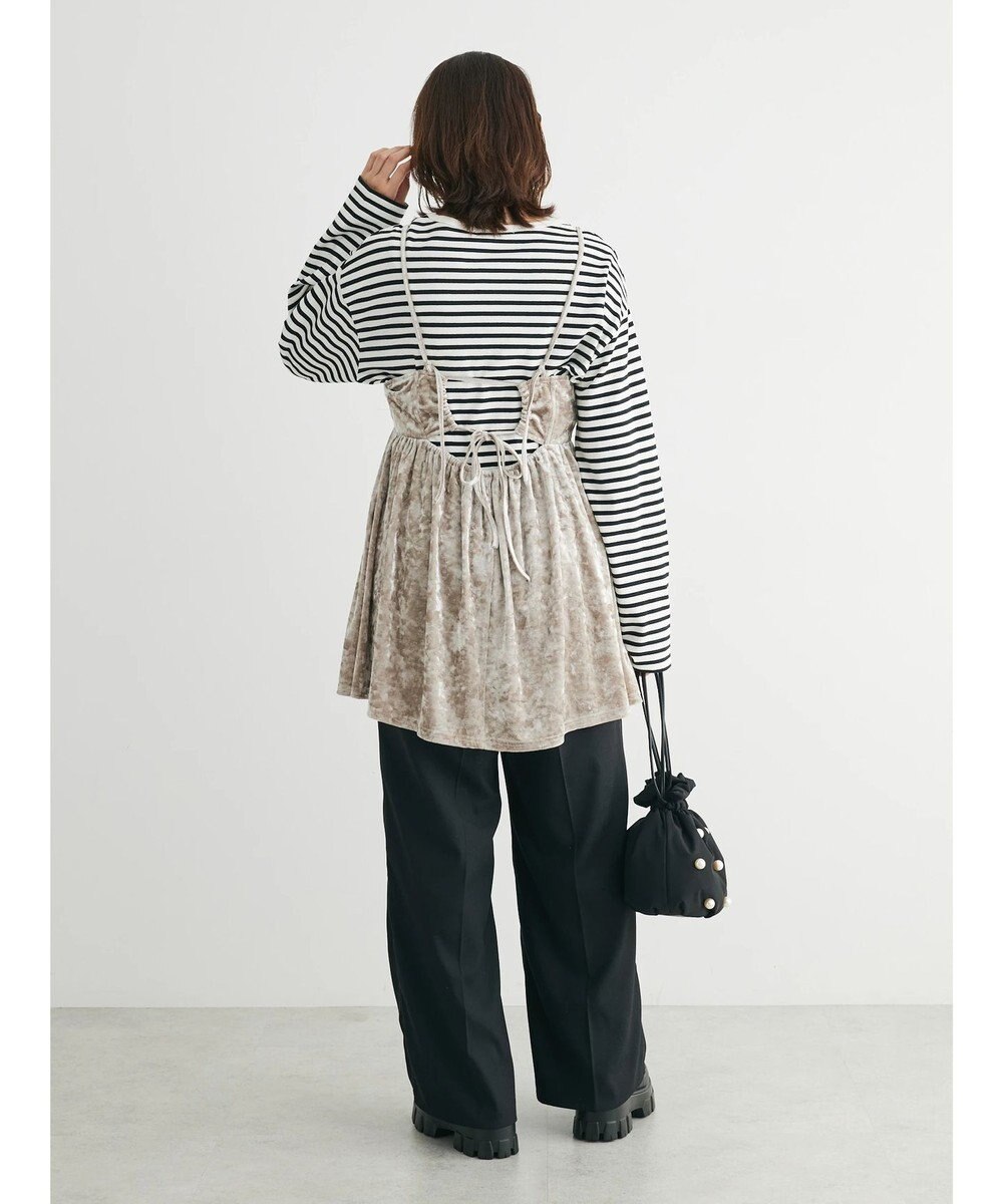 Green Parks ・ＥＬＥＮＣＡＲＥ　ＤＵＥクラッシュベロアキャミチュニック 