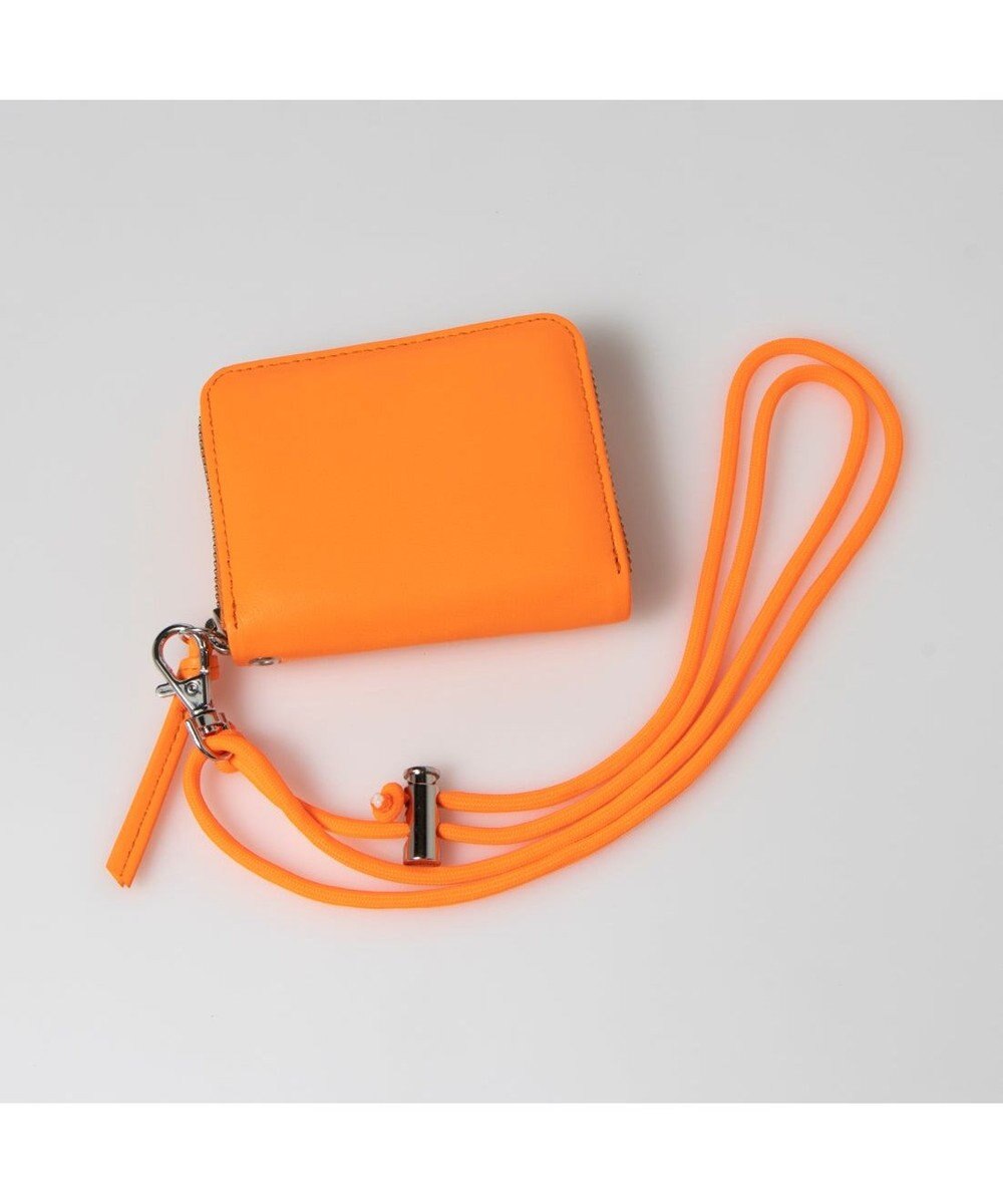 UNBILLION ペルケ perche / 蛍光レザーストラップ付き・ジャバラカードウォレット 