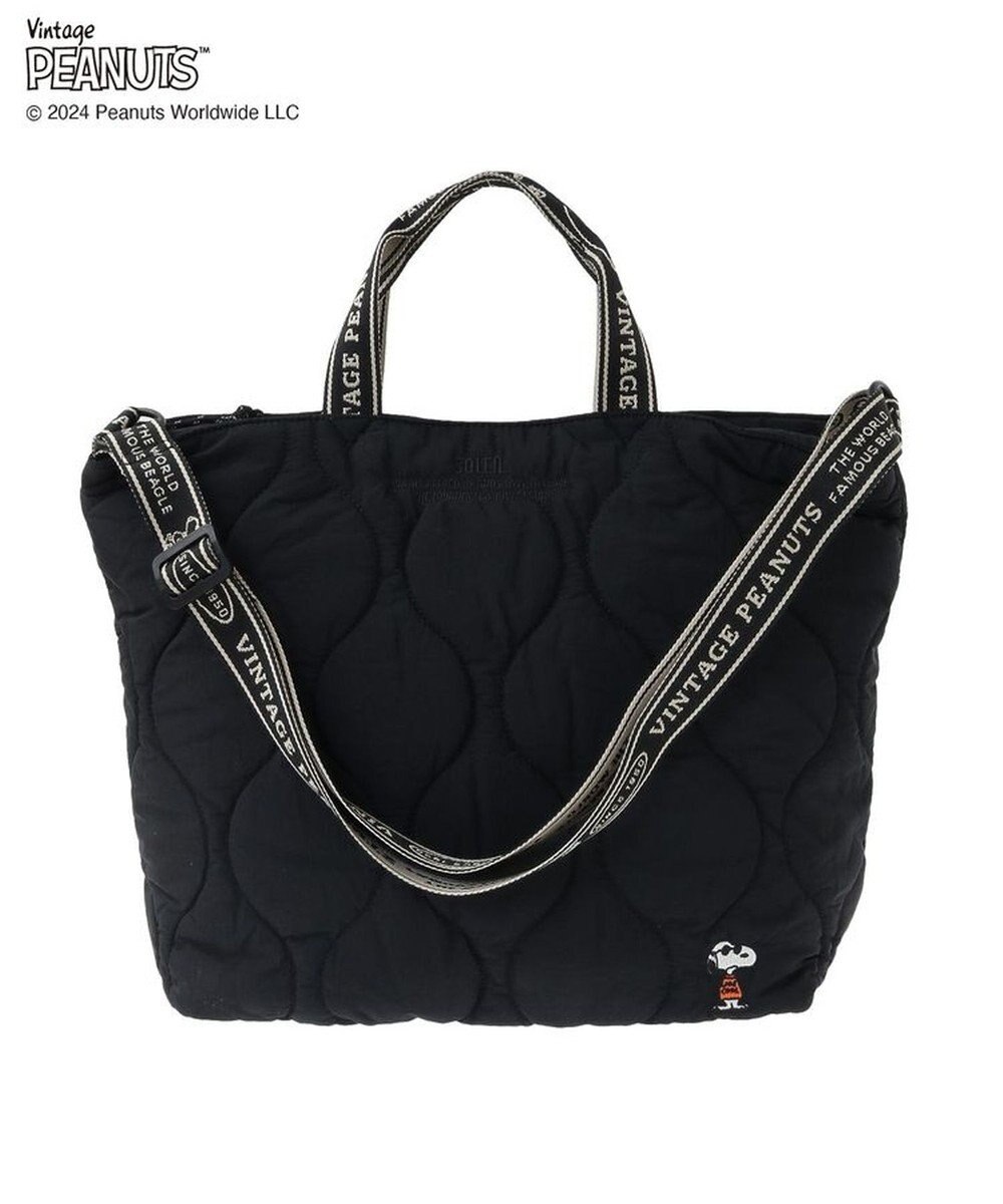 Green Parks ■ＰＥＡＮＵＴＳ　キルティングトートＬ 