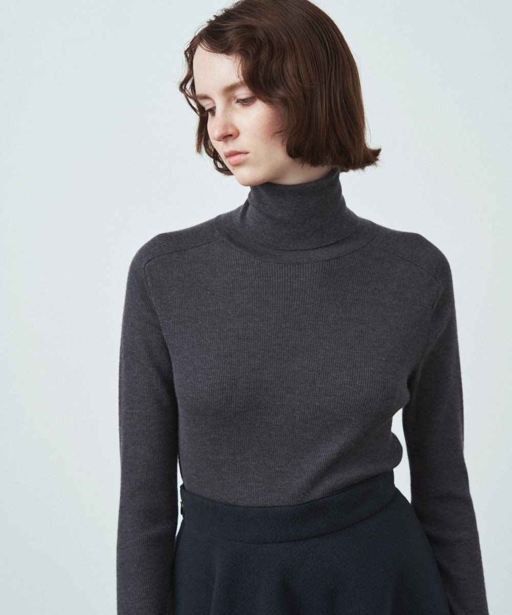 WOOL CASHMERE SILK | タートルネックセーター / ATON | ファッション