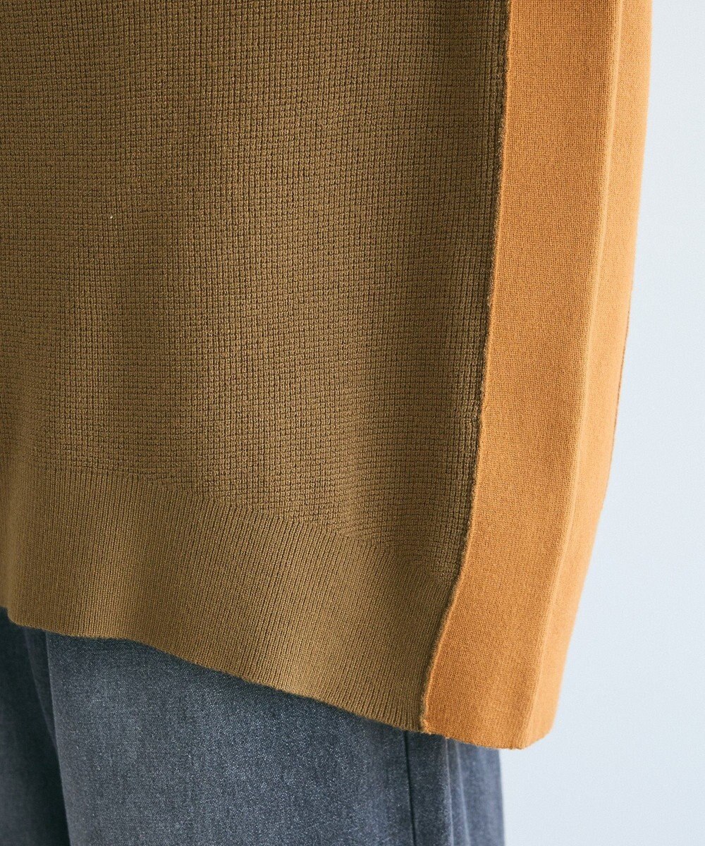 CRAFT STANDARD BOUTIQUE 洗える/とてもち配色ニットプルオーバー/24AW 