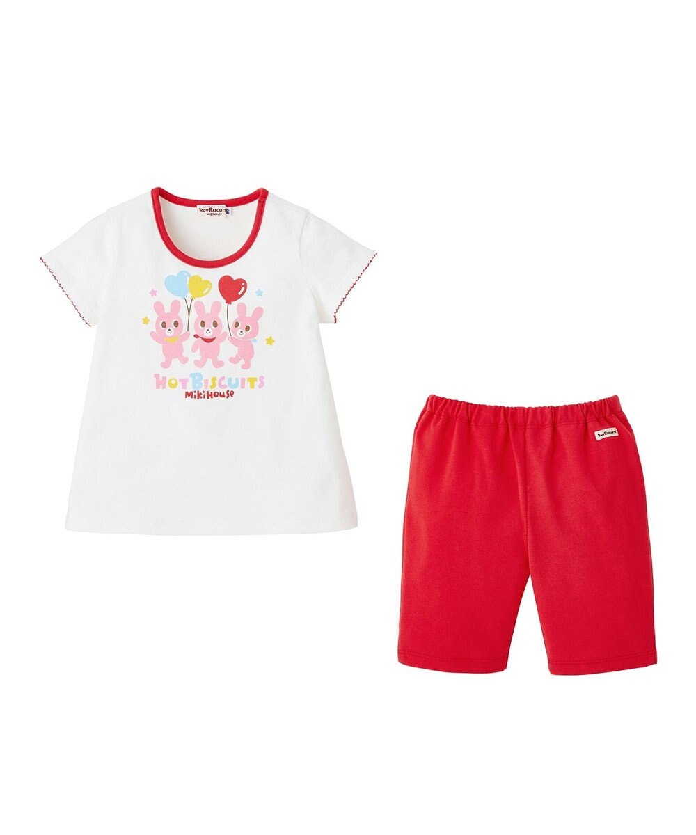 MIKI HOUSE HOT BISCUITS 【80-120cm】 キャビット ルームウェア 上下セット 