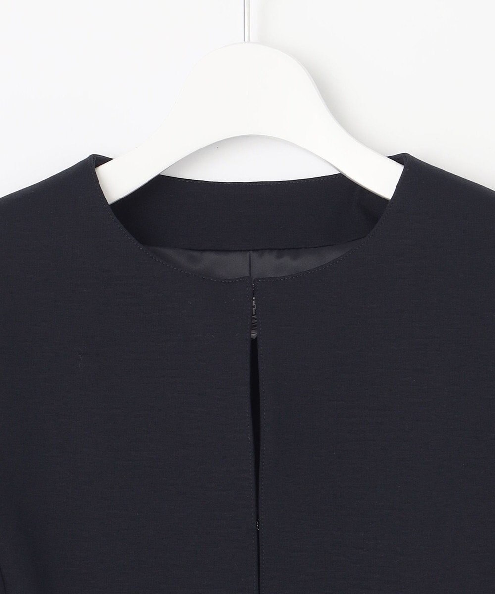 J.PRESS LADIES S 【洗える・UVカット】 アルファクロスジャージー ノーカラー ジャケット 