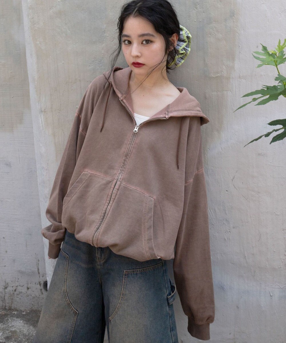 WEGO 【ユニセックス着用ITEM/MLサイズ展開】バルーンBIGダブルZIPパーカー 