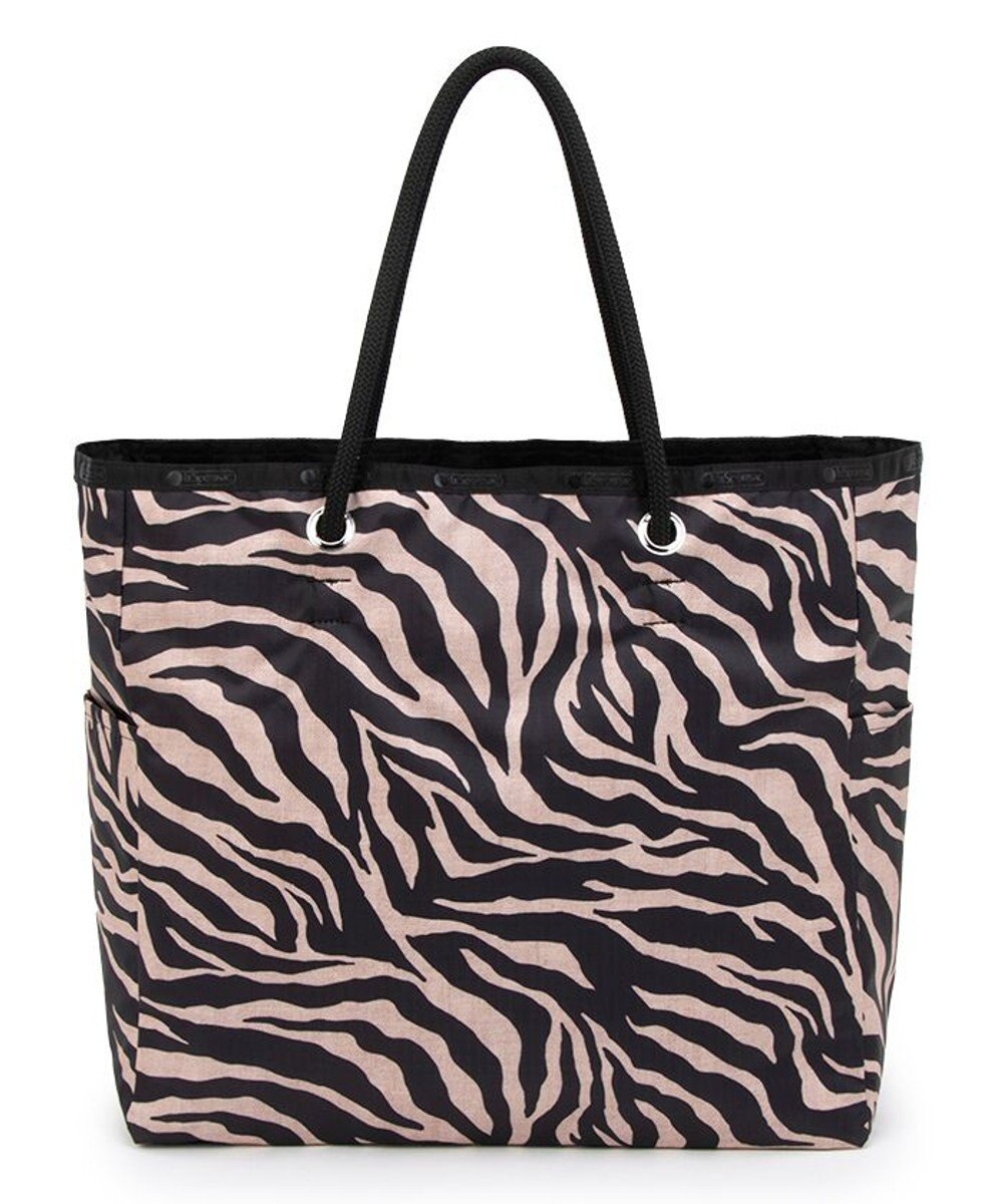 LeSportsac LARGE 2 WAY TOTE/ラフィアゼブラ/ブラック 