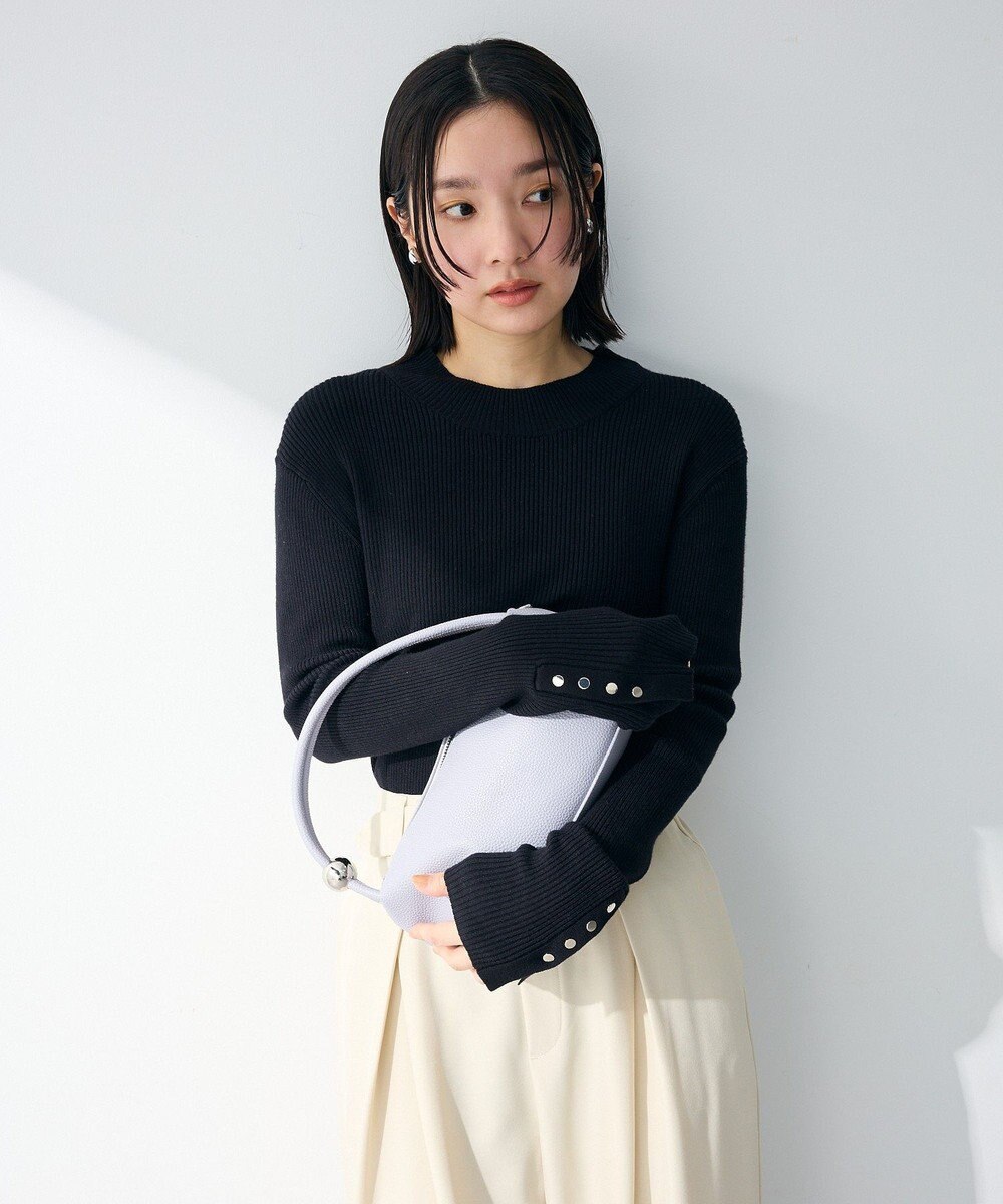 Green Parks 袖口金釦リブニットプルオーバー 