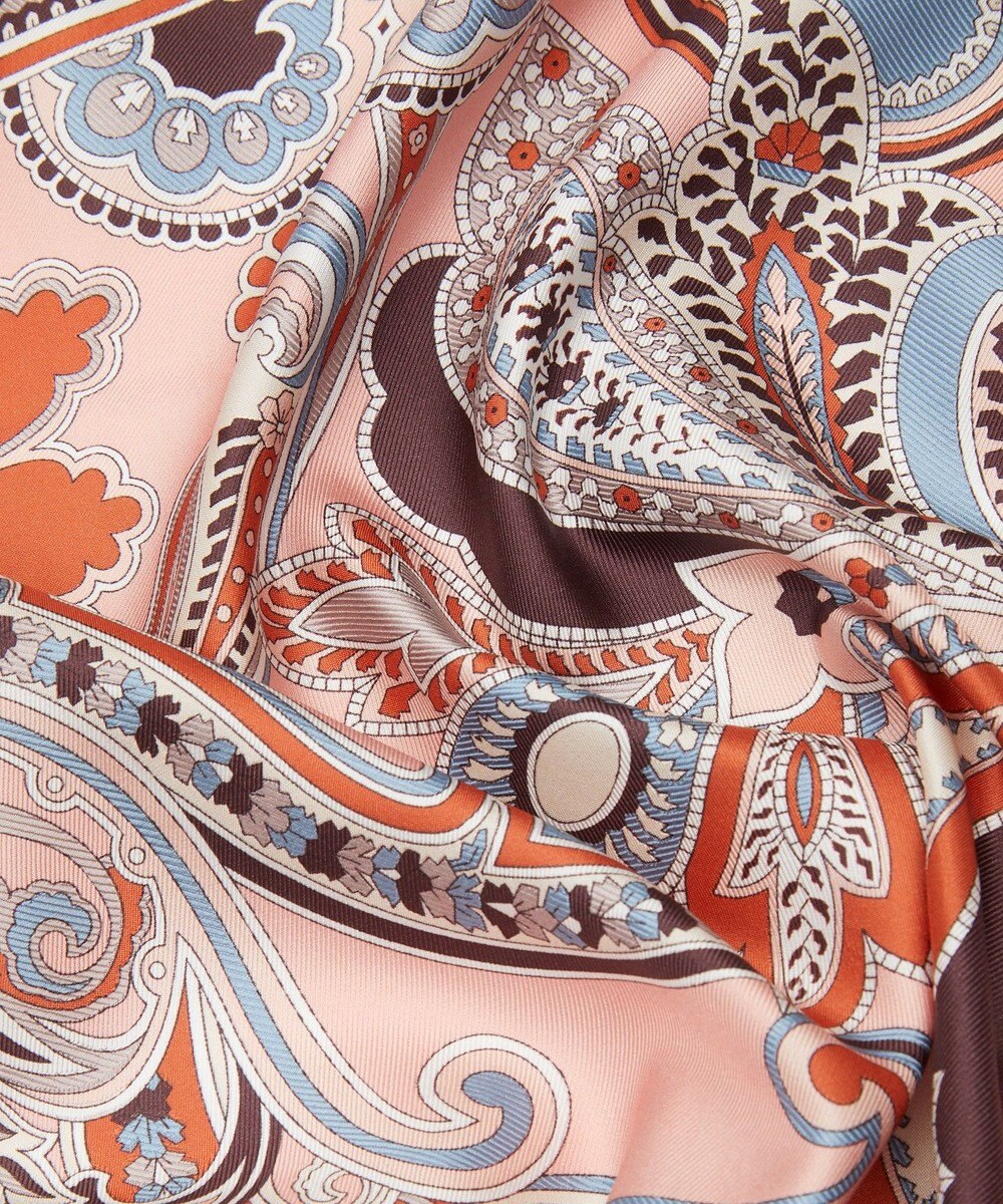 LIBERTY. ペイズリー ファンファーレ ジャカード シルクスカーフ 90 