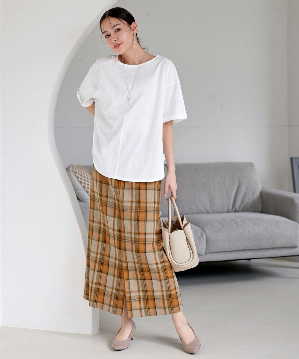 Tiaclasse 【洗える】カラミチェックスカート 