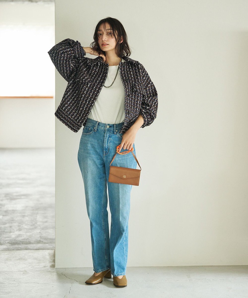 #Newans ツイードブルゾン 