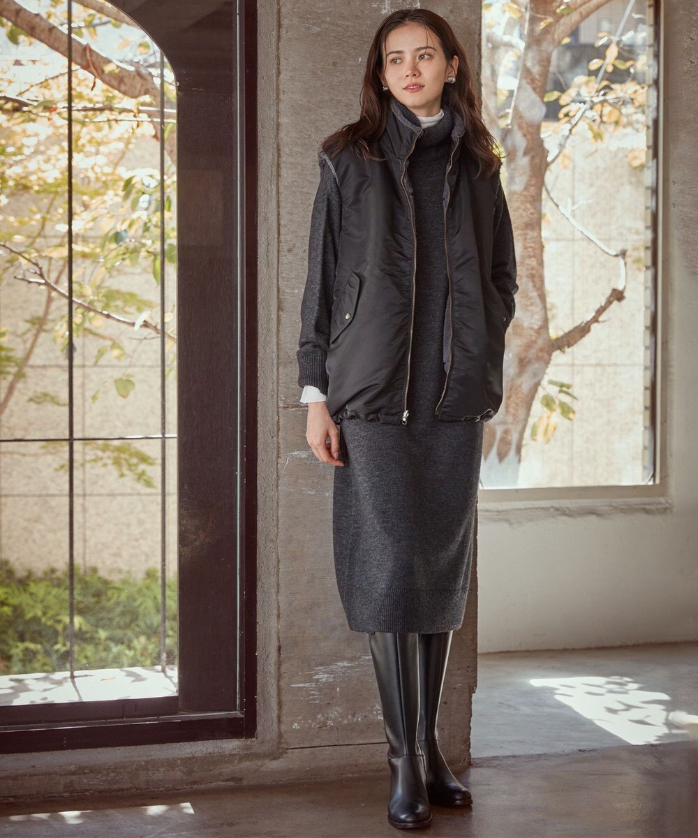 23区 L 【SLOW/一部店舗限定】ウールナイロンニット ワンピース 