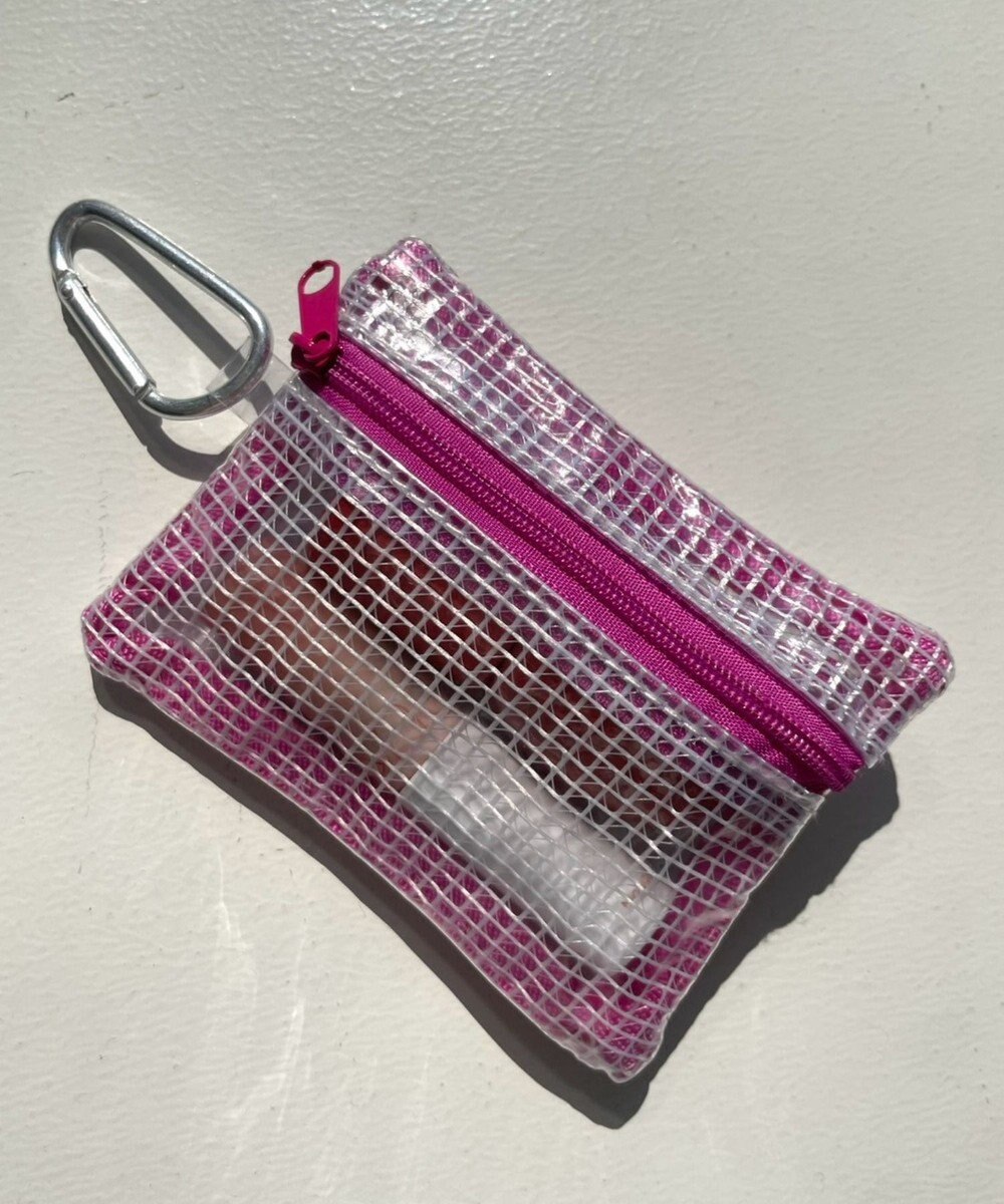 WEGO メッシュ配色クリアポーチ 