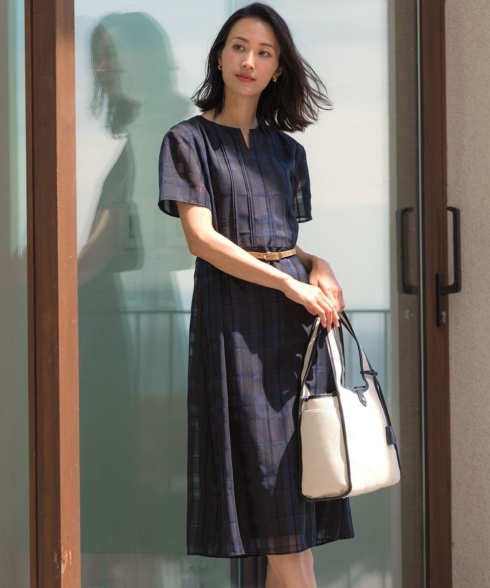 J.PRESS LADIES S シャドーチェック ワンピース 