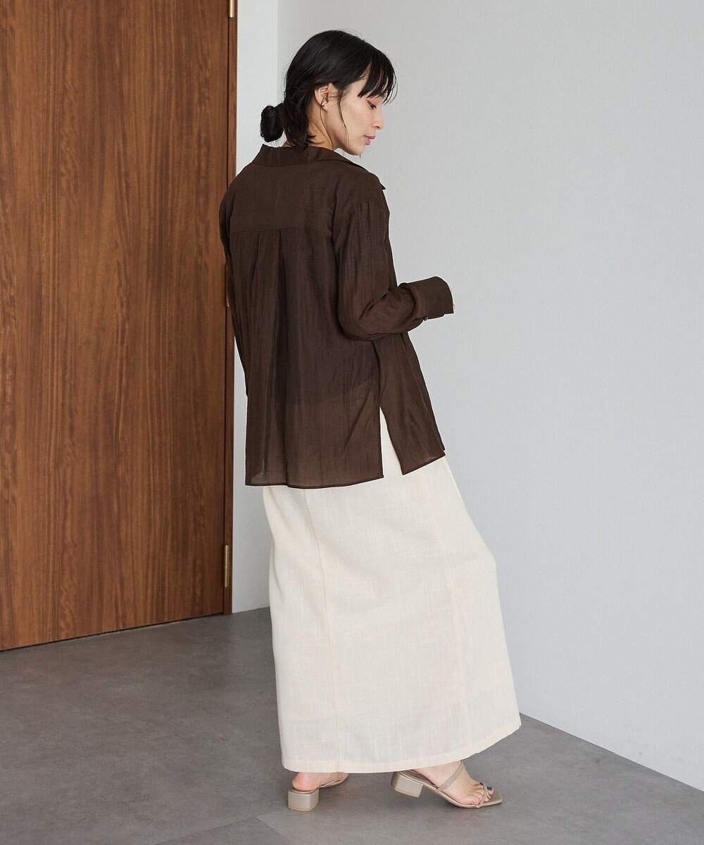 CRAFT STANDARD BOUTIQUE シアーオープンカラーシャツ 