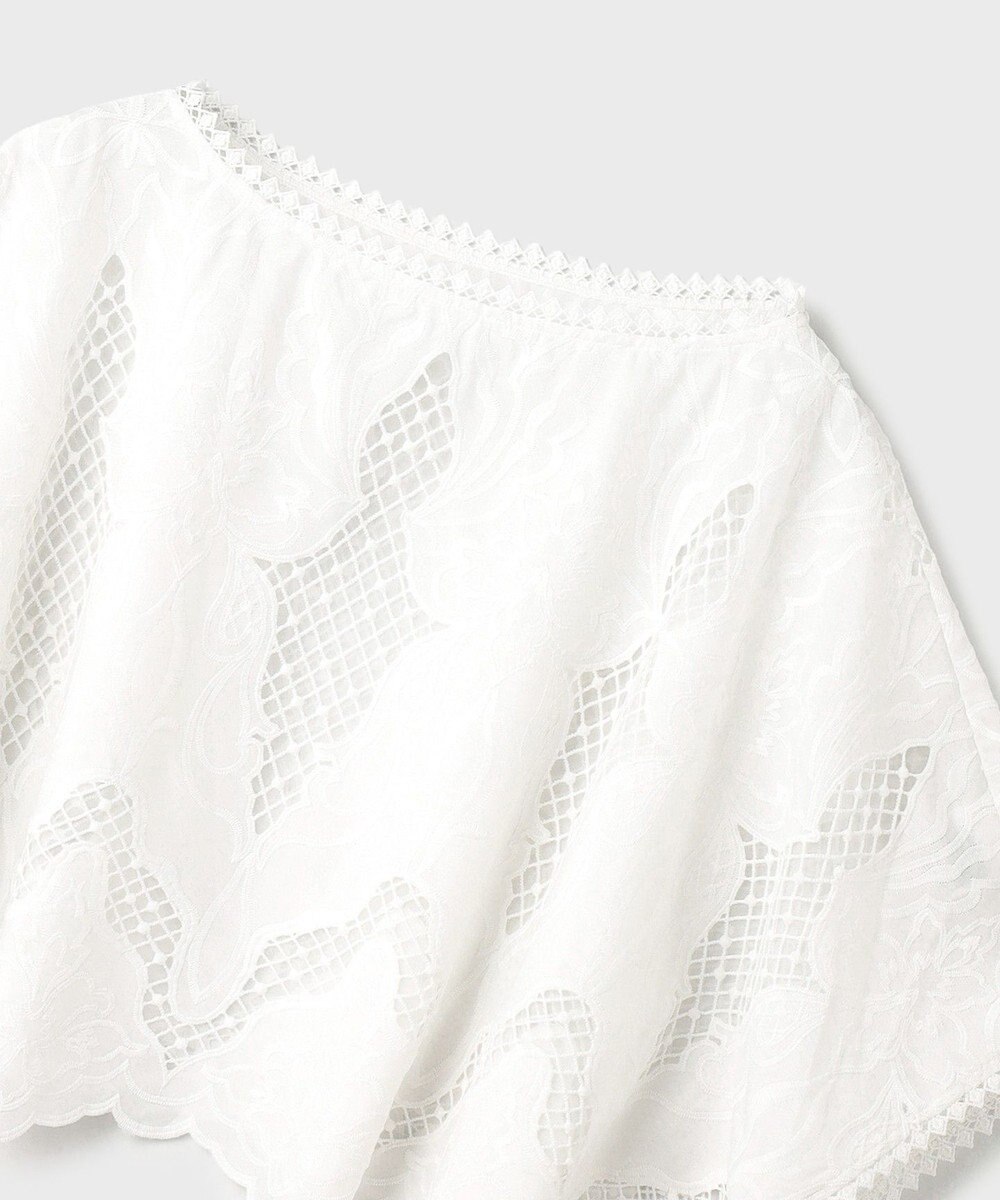 GRACE CONTINENTAL 刺繍ポンチョトップ 