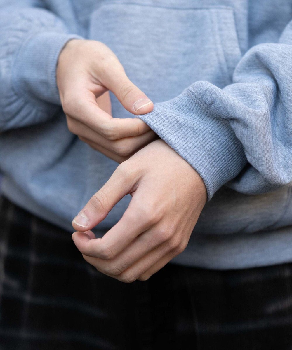 WEGO 【ユニセックス着用ITEM/裏起毛】カレッジロゴボアパーカー 