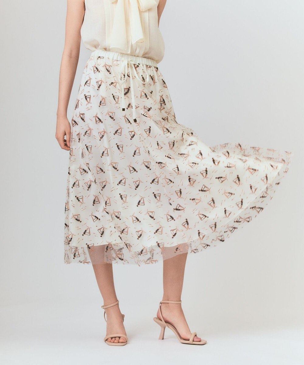 GRACE CONTINENTAL マリンembフレアスカート 