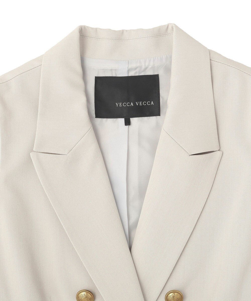 YECCA VECCA ドライタッチ金釦テーラードジレ 