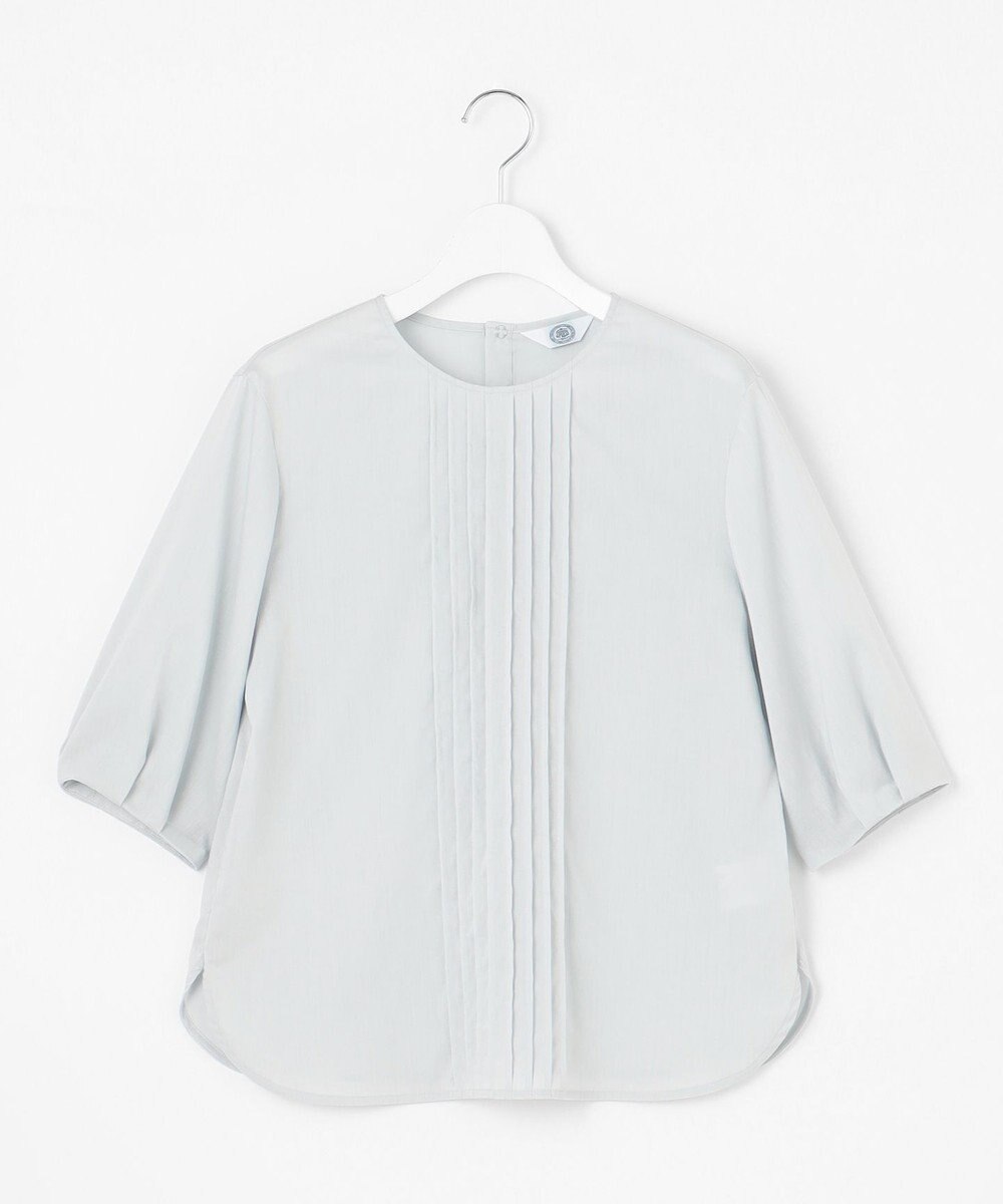 J.PRESS LADIES 【洗える】ラミーポプリン クルーネック ブラウス 