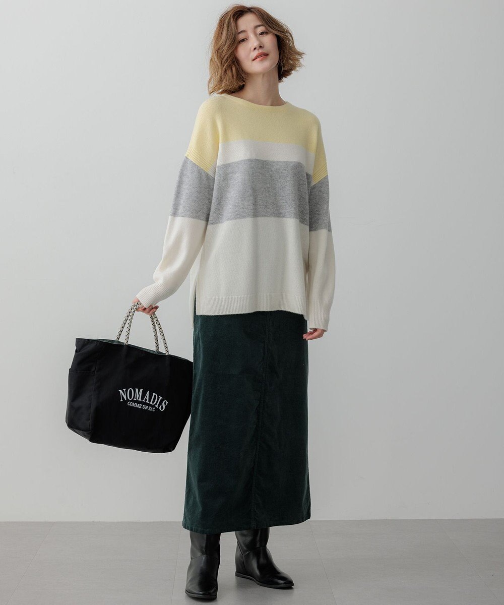 23区 S 【Oggi1月号掲載/洗える】ウールカシミヤ カラーブロック ニット 