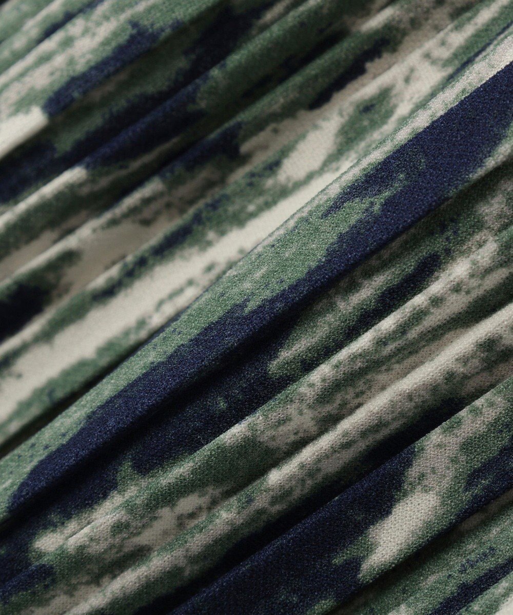 Green Parks 柄プリーツスカート 