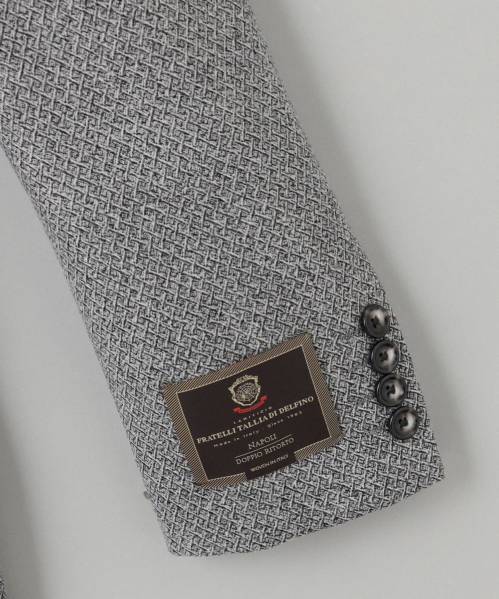 GOTAIRIKU 【DELFINO】ナポリジオメトリックツイード ジャケット_グレー 